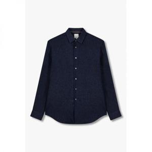 PAUL SMITH 테일러드 핏 린넨 셔츠_다크 네이비 5715103104