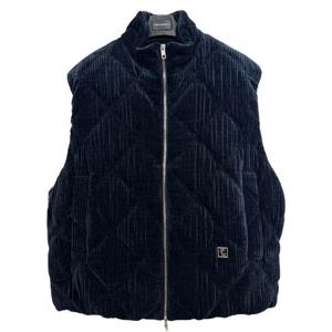 25FW 우영미 네이비 스퀘어 퀼팅 패디드 베스트 W253JP19952N