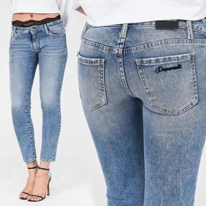 디스퀘어드 레이스 미듐 웨이스트 트위기 크롭진 블루 S75LB0554 S30595 470