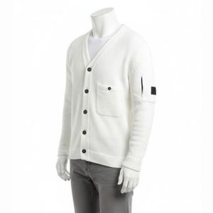 CP COMPANY Chenille Cotton Knit Cardigan (17CMKN039A 005558G 103) (셔닐 니트 가디건)