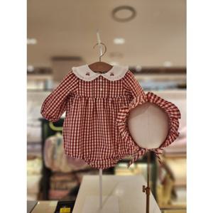 밍크뮤ch 스트로베리 체크SET바디슈트(출산신생아백일돌선물) (3611360410)