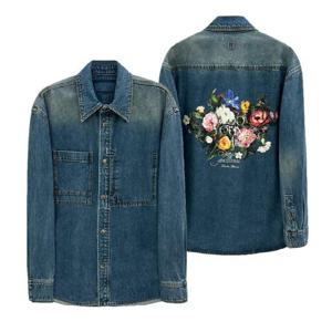 25FW 우영미 블루 플라워 데님 백로고 셔츠 자켓 W253SH26885L