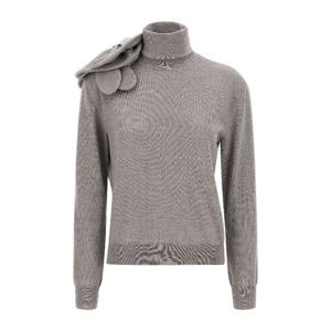 모스키노 3D 플라워 장식 하이넥 울 스웨터 A09035401 0486