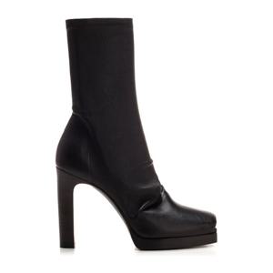 릭오웬스 블랙 가죽 웨지 앵클 부츠 RP02A7829 LS 09