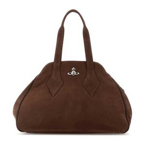 비비안웨스트우드 초콜릿 스웨이드 야스민 라지 토트 백 470100