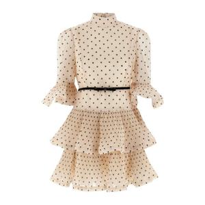 짐머만 폴카 도트 시스루 플리츠 슬리브 미니 원피스 5519DF25R