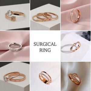 여성 3타입 트리플 큐빅링 써지컬 패션 반지 검지반지