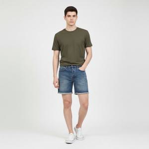 AMI 스트레이트 핏 데님 숏 팬츠 (HSO002 DE0001 480)