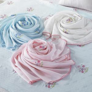 여름이불 인견 100% 지지미 홑이불 코스모스자수