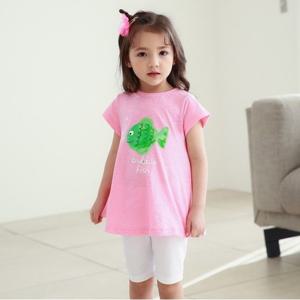 [삐삐롱][꼬지비] 버블피쉬 여5부레깅스 세트(19S2498CFSG_PK)