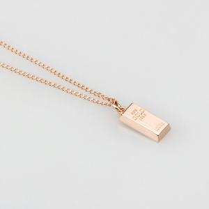 14K 골드바 목걸이