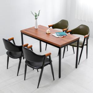 멀바우S 1200X600 올리브 4인 식탁 테이블 세트