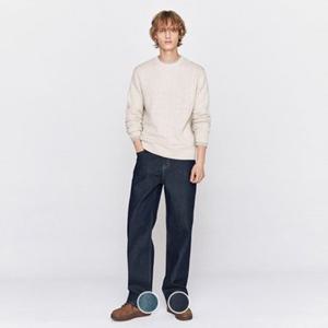 [백화점][지오다노]남성 겨울 기모 일자 루즈핏 청바지 데님 115947