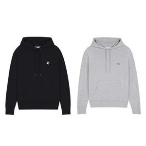 메종키츠네 폭스헤드 패치 레귤러 후드 티셔츠