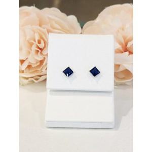 미니골드 14k 베이직 스퀘어 사파이어 귀걸이 EJCM4237