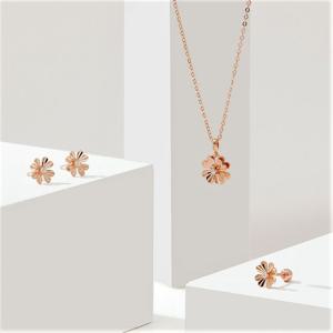 [GB] 클로버 컷팅 포인트 14k 목걸이 LNN23012G