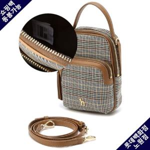 [헤지스] 브라운 배색 크로스백 HIWA3E431W2