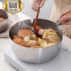 키친아트 가벼운 스텐 인덕션 편수 22cm 라면 냄비