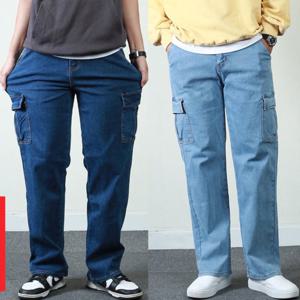 [프랭키뉴욕]남자 세미와이드 카고 청바지 인밴딩 스판 데님팬츠