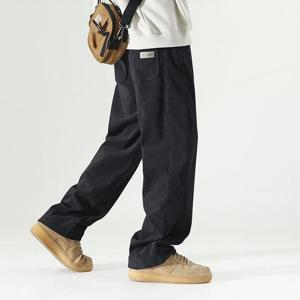 남자 코듀로이 와이드팬츠 골덴바지 밴딩 플리츠 통바지