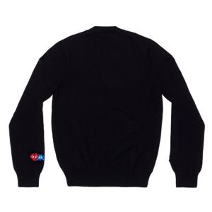 꼼데가르송 플레이 인베이더 여성용 램스울 가디건 네이비 AZ-N087-051