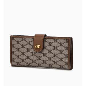 [헤지스ACC]브라운 로고패턴 장지갑 HIWA4F840W1