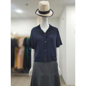 SI 세이브존04 버튼 와플 카라 니트 SIU2129300NAD