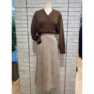 [트위]호피 A라인 롱 스커트 TJHBFSK021