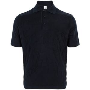 벨루티24FW 나이트블루 스크리토 실크 폴로셔츠 R27KPS65002 N40