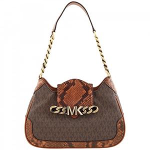 마이클 코어스 스몰 할리 시그니처 로고 프린트 숄더백 30H1A2HL0E-227