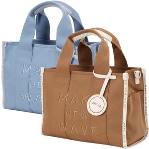 [핑골프]여성 자수 포인트 캔버스 토트백 121D3BG056