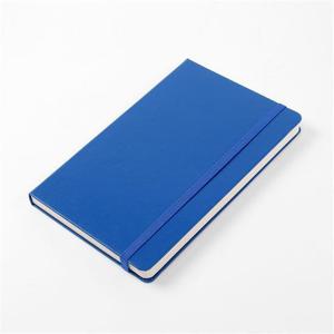 레더 A5 모눈 밴드 노트블루