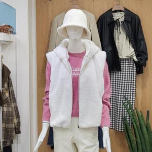 클리지 DP01 에코퍼 후드 집업 베스트 CO8WVT01