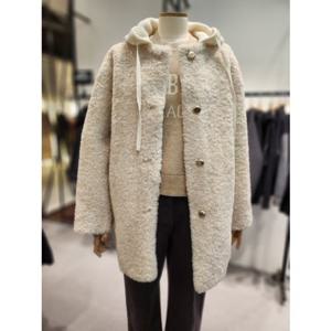 [코데즈컴바인] (CJD-FR505WAZ) 니트후드 탈착 시어링코트