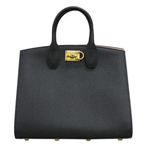 페라가모 미디움 스튜디오 박스백 블랙 캔디 핑크 0740941