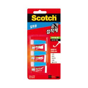 스카치 순간 접착제 AD119 일회용 젤 0.5gX3입 3M