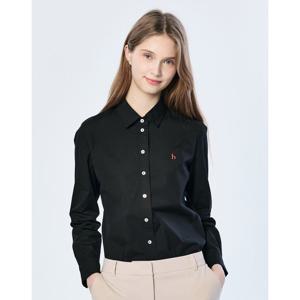 헤지스 여성 25SS 스판 슬림핏 셔츠 블랙 HSSH5BC21BK