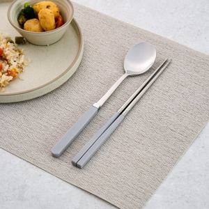 [모던하우스] 프리미엄 컬러핸들 수저세트 그레이