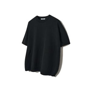 [니티드]남여공용 쿨 썸머 에센셜 라운드 반팔 니트티(블랙)K21SSUK05BK