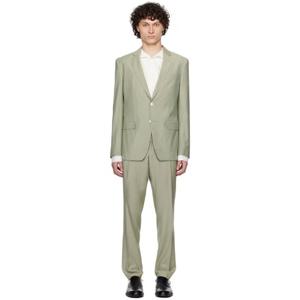 25 FW 보스 남성 그린 슬림 핏 수트 251085M196011