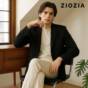 [지오지아] 루즈핏 블랙 캐주얼 자켓 S (ABD5KG1601)