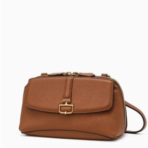 [닥스핸드백] 버크백 샬롯  브라운 가죽 미니 크로스백DCWA5E587W2