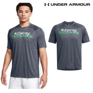 [언더아머(백)]남성 여름 UA Tech  벨로시티  라운드 반팔 티셔츠 1387287-044