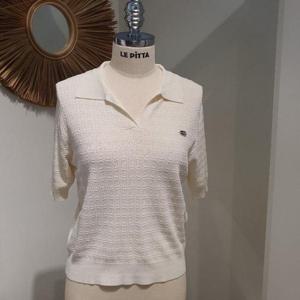 르피타 HC06 V오픈 카라 니트(아이보리) L252BSW554