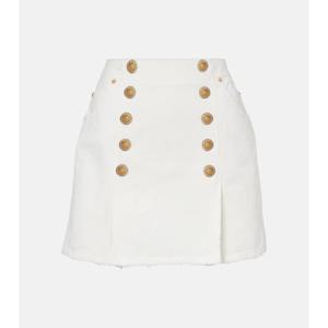 발망 플리츠 코튼 캔버스 미니스커트 P01069950