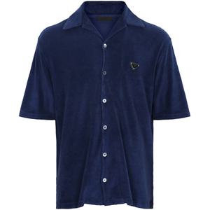 프라다 25SS 블루 삼각로고 테리 반팔 셔츠 UJN850 16JK F0008