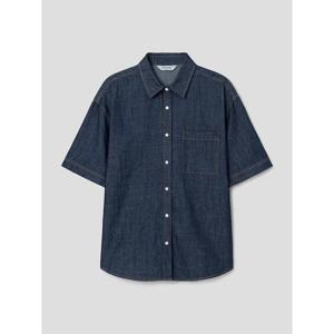 (165665CY1P) [에잇세컨즈] 헤지 데님 반소매 셔츠  블루