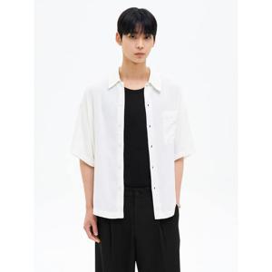 (425765LY10) [에잇세컨즈] 네트지 오버핏 반소매 셔츠  아이보리