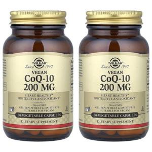 해외배송 Solgar 솔가 비건 코큐텐 200mg 2개 60베지캡슐 Vegan CoQ-10