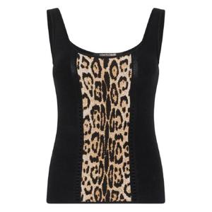 25 FW 로베르토 카발리 재규어 프린트 패널 탑 VKM612MI009 TP440546901